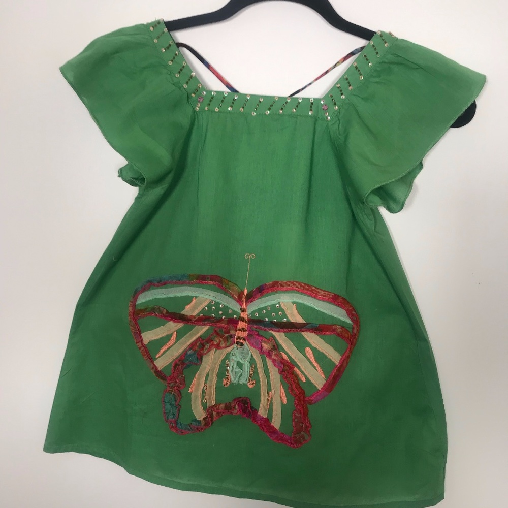 NWT Green Butterfly Tunic from Europe - size 8